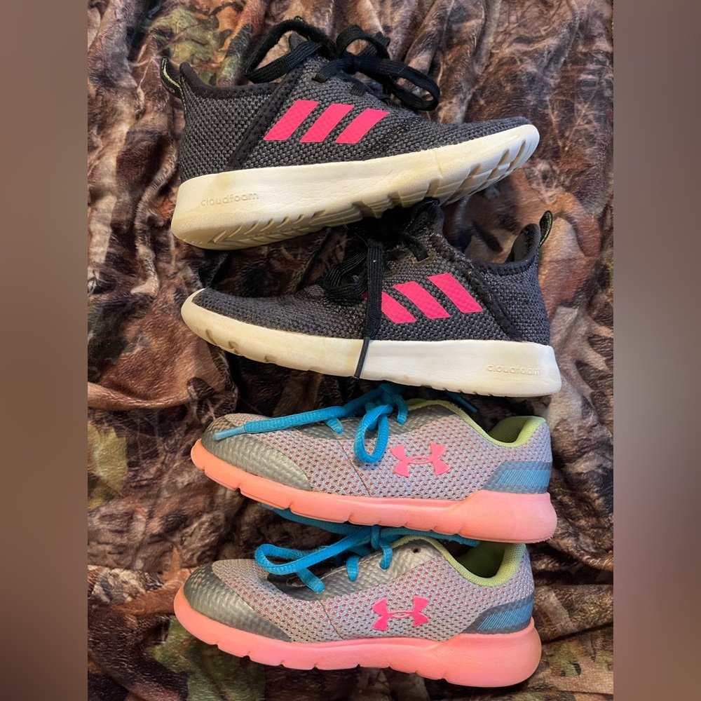 Adidas and Under Armour Kids Sneakers